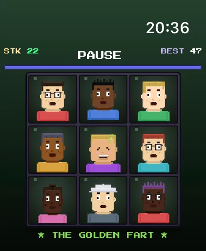 The Golden Fart round on Apple Watch, the rare cutscene that awards a free bust.