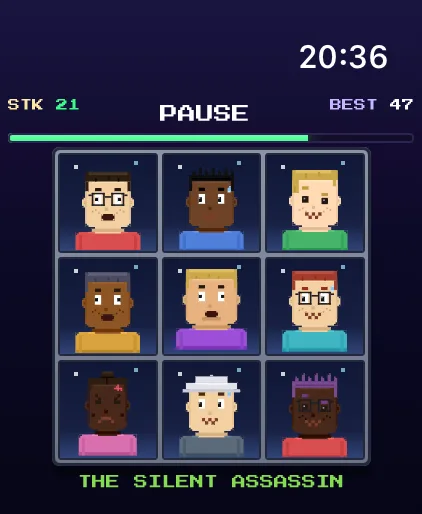 A streak of twenty-one busts on Apple Watch, under the round name The Silent Assassin.